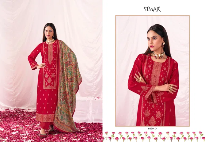 Zayfa Simar By Glossy Printed Pashmina Dress Material Wholesale Shop In Surat